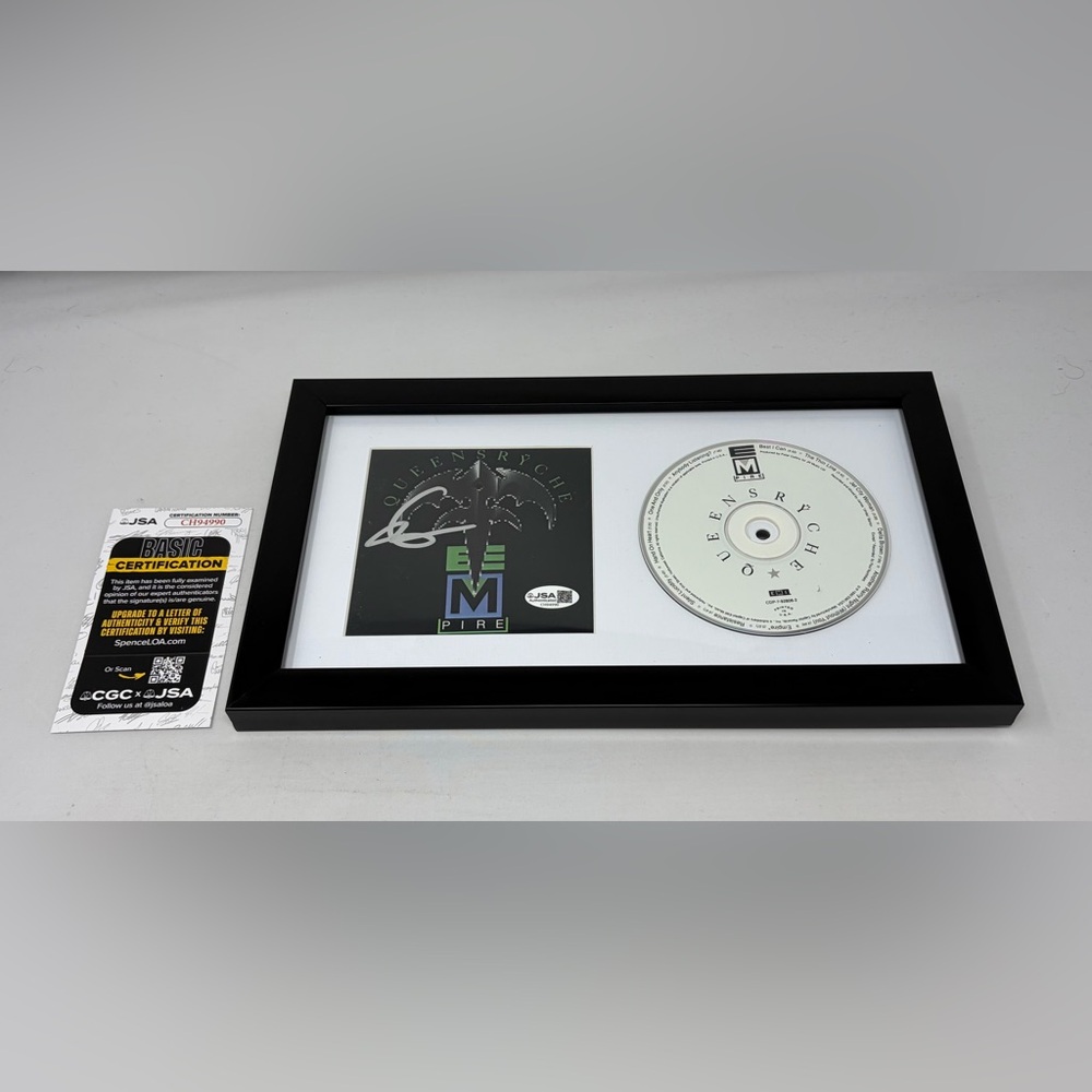 Geoff Tate signed Queensryche‎ Pire CD Cover Framed JSA COA